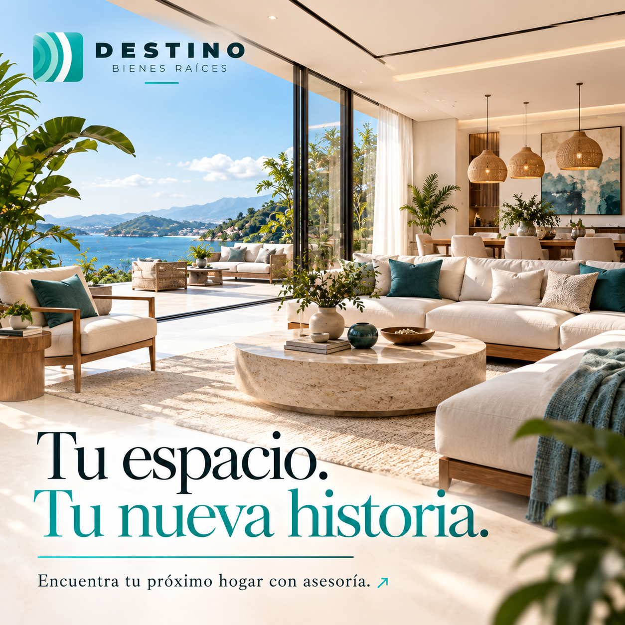 Propuesta de post para Destino Bienes Raíces: Tu espacio. Tu nueva historia.